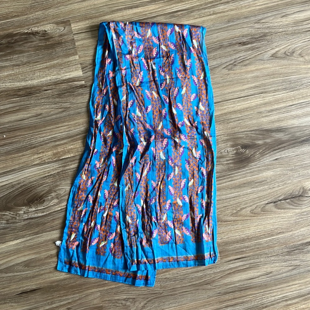 ECHO Geometric Stamped Striped Patterned Skinny Scarf
